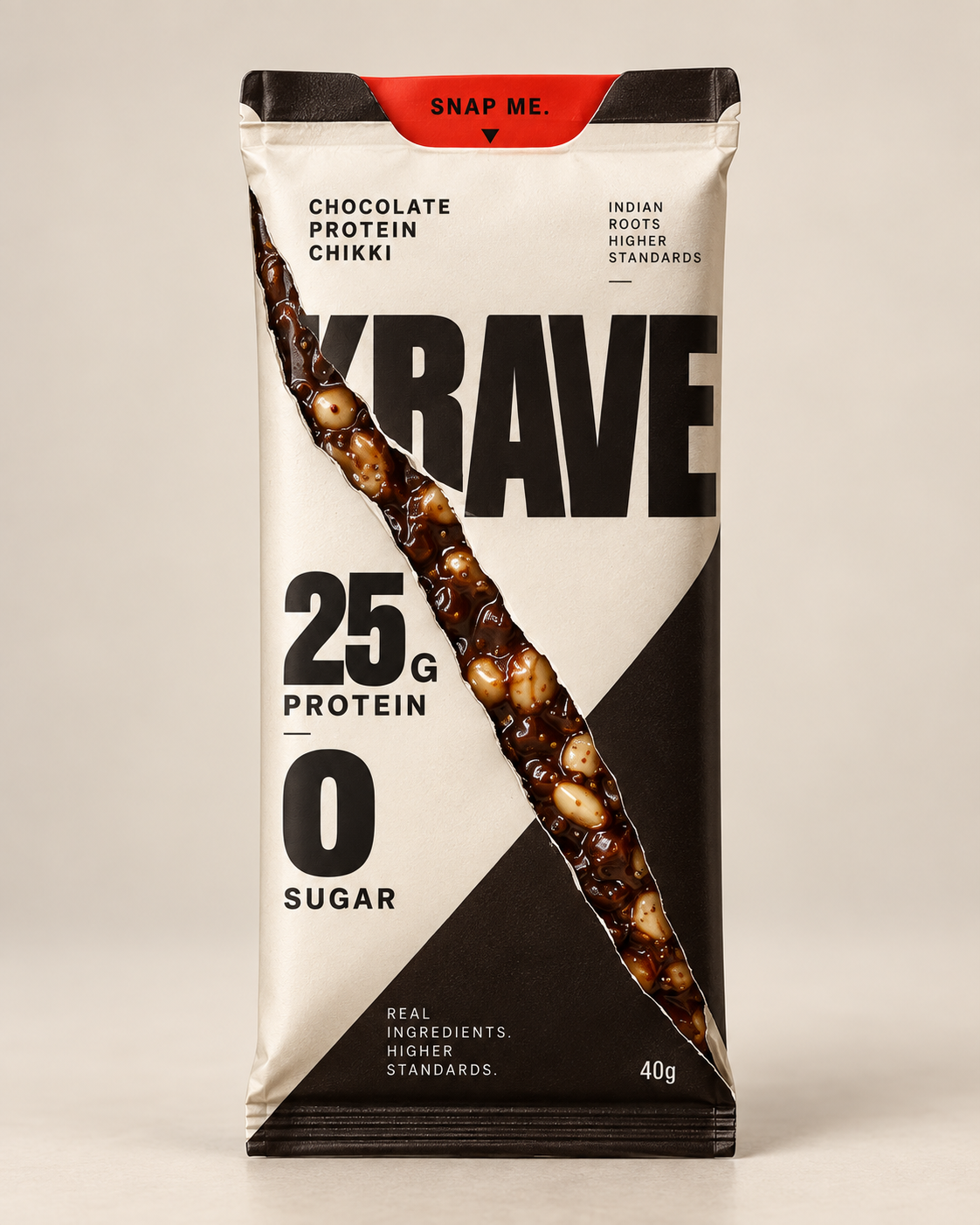 KRAVE Chocolate Protein Chikki 40g pack