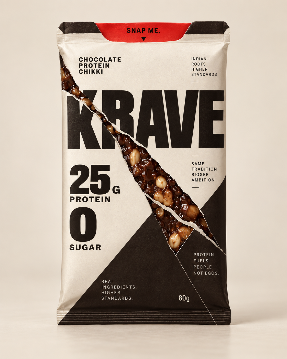 KRAVE Chocolate Peanut Protein Bar 80g pack